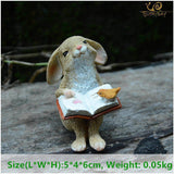 Qfdian decorations clearance Everyday Collection Easter Decorations for Home Cute Rabbit Figurines Miniature Tabletop Ornaments Fairy Garden Thanksgiving