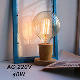 Modern Wood Table Lamp Retro E27 Desktop Decorative Light Indoor Art Lamp Living Room Bedroom Decoration Wood Light Base EU Plug