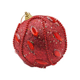 Qfdian valentines day decorations for the home hot sale new  8CM flower Wreath Decoration Christmas Home Decor Christmas Rhinestone Glitter Baubles Ball Xmas Tree Ornament #66