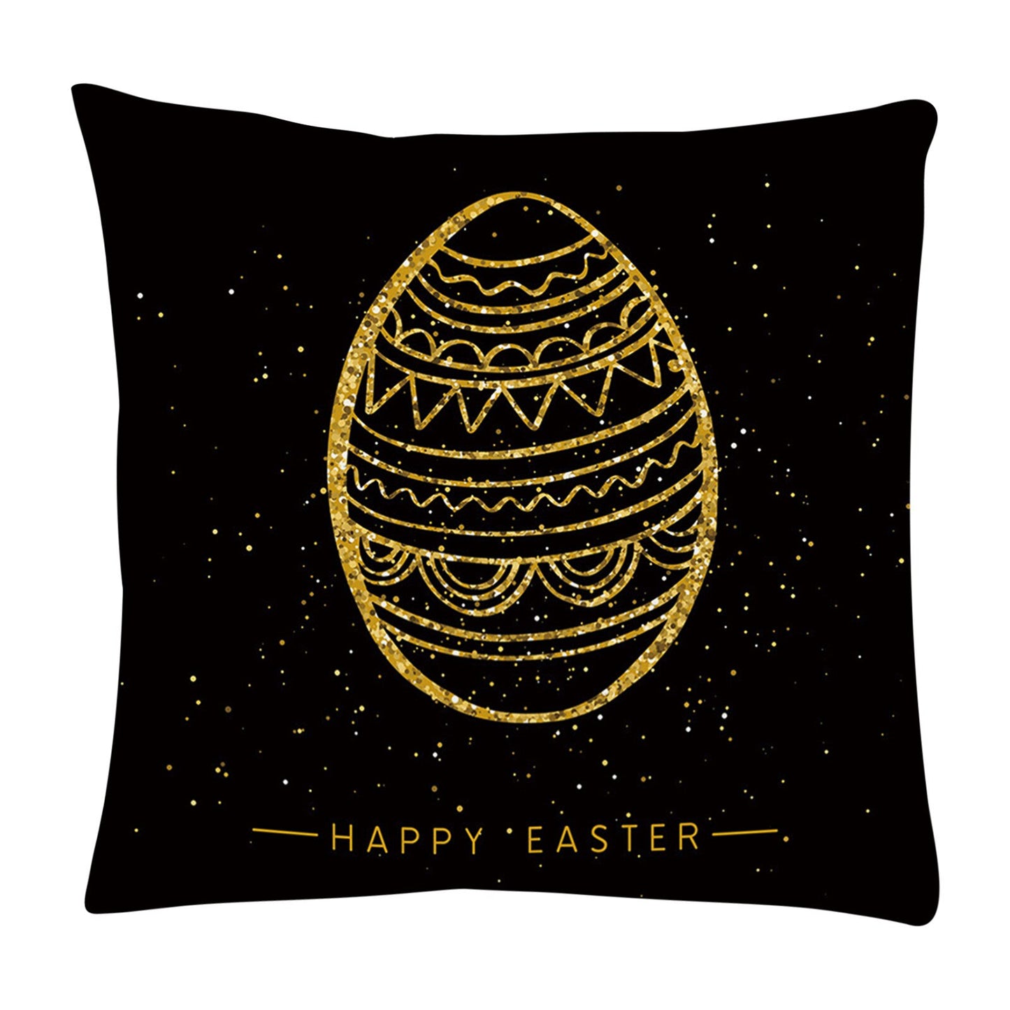 Qfdian easter decorations clearance Happy Easter Cushion Cover Bunny Eggs Decorative Pillow Cover Easter Rabbit Print Pillow Case Sofa Car Cushion Cover Home Decor