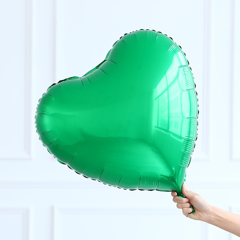 Qfdian valentines day gifts for her 24inch Heart love Balloons шарики Inflatable Foil Balloon for Wedding Valentine Day Decorations Helium Ballon I love you Globos