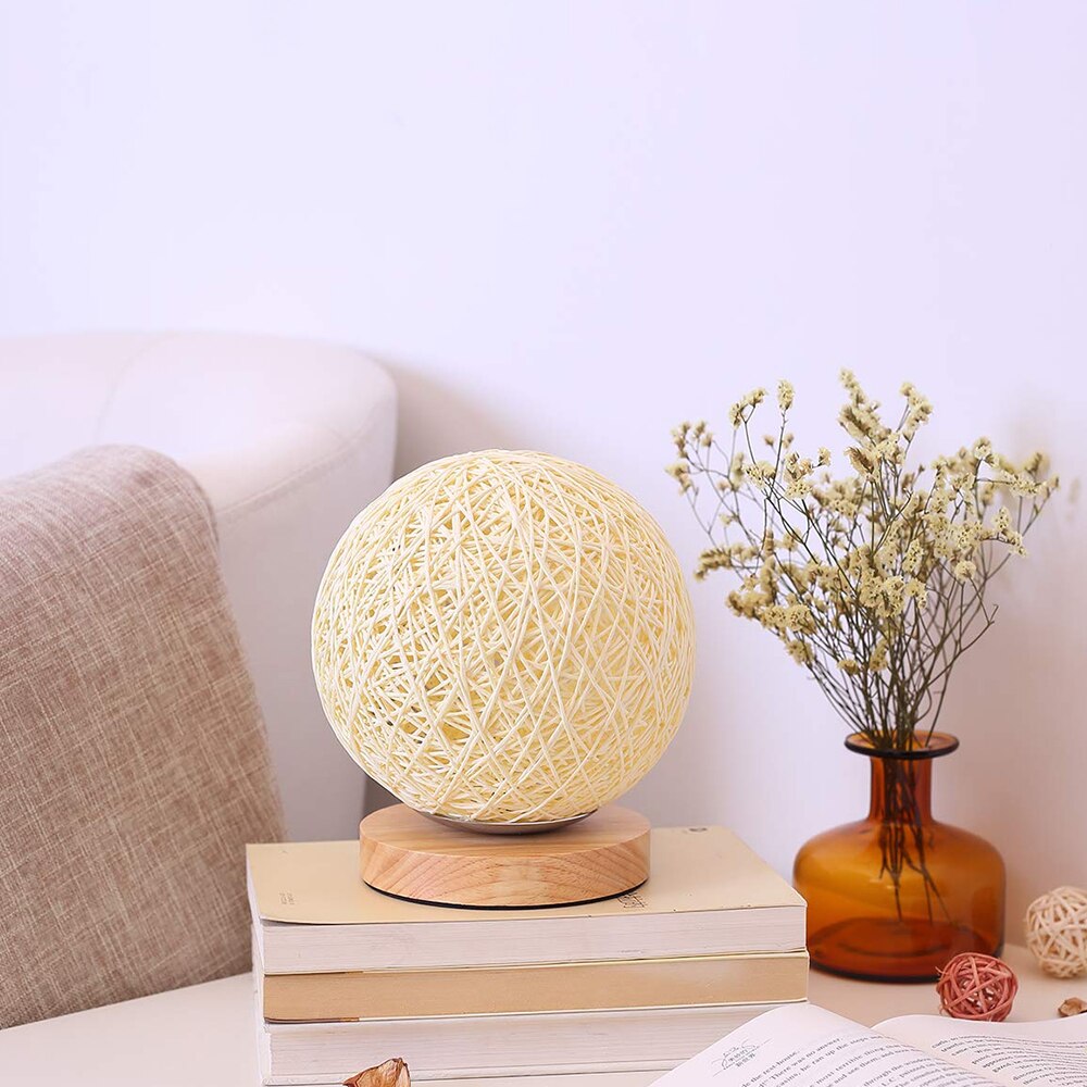 Qfdian valentines day decorations for the home hot sale new LED Night Light 3D Print Moon Lamp USB Rechargeable 3D Light Rattan Weaving Table Lamp night lights Home Decoration Kid Gift