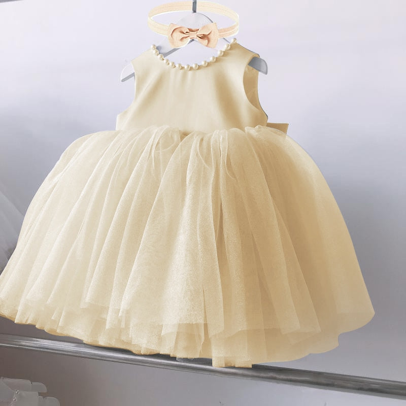 Qfdian halloween decorations halloween costumes halloween gifthalloween costumes christmas costumes  Wedding Princess Dress For Girls Kid Vestidos Birthday One Year Dress Party Baptism Bow Clothes For Newborn Christmas Costume