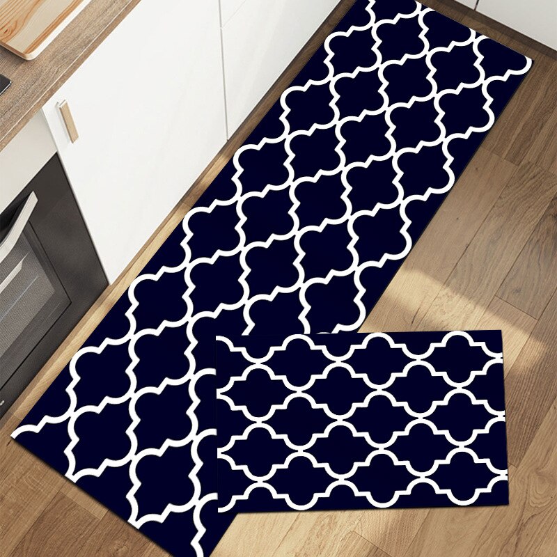 Qfdian Long Kitchen Mat Non Slip Floor Mat Water Absorbent Bath Rugs Entrance Doormat Washable Hallway Living Room Bedroom Carpets