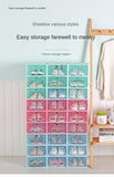 Qfdian 6 Pcs Transparent Plastic Shoe Storage Boxes Fantastic Clothes Storage Containers Box Japanese Flip Drawer Toy Organizer