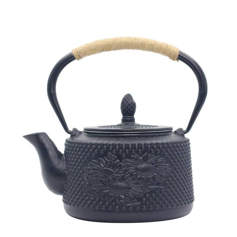 Qfdian valentines day gifts for her 900ml Cast Iron Tea Kettle Teapot Tea Accessories Great Tea Tea Set  House Decor for Friends Family Wedding Tea Lovers