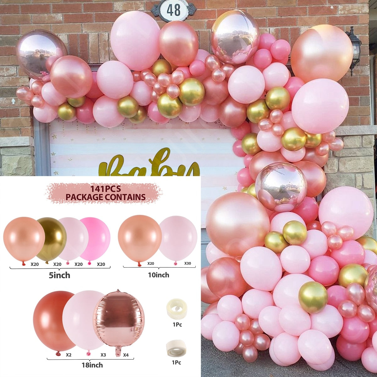 Qfdian 104pcs Bule Silver Macaron Metal Balloon Garland Arch Wedding Birthday Balloons Decoration Party Balloons For Kids Baby Shower