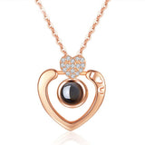 Qfdian valentines day decorations for the home Present Gift Wife Supply Romantic Engagement Heart Languages Says Necklace Valentines Christmas Girlfriend You Anniversary Love