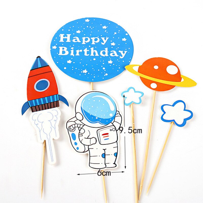 Qfdian home decor hot sale new Outer Space Party LED Lights Astronaut Rocket Mars Spaceship String Light Galaxy Solar System Party Boy First Birthday Supplies