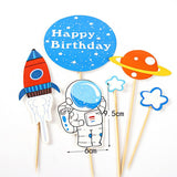 Qfdian home decor hot sale new Outer Space Party LED Lights Astronaut Rocket Mars Spaceship String Light Galaxy Solar System Party Boy First Birthday Supplies