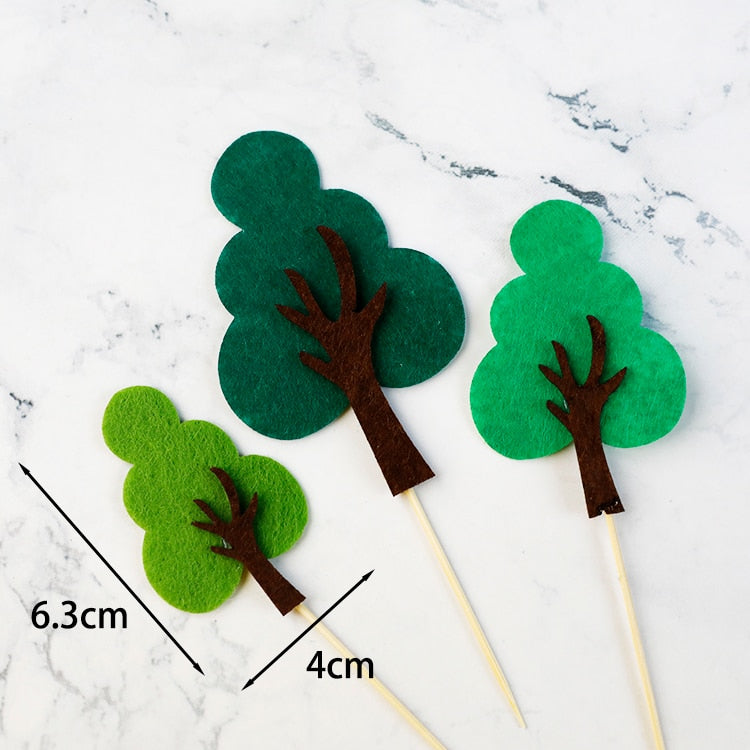 Qfdian Party decoration hot sale new Cake  topper Birthday party decorations tree hedgehog a swing  cake topper Hawaiian Summer Wedding Party