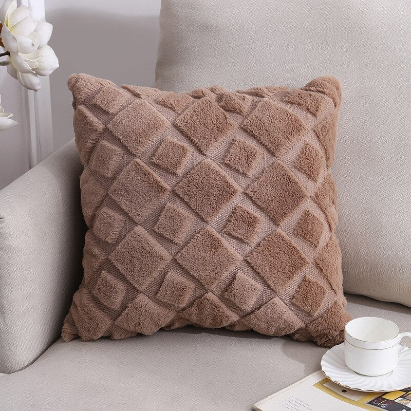 Fur Plush Pillowcase Decorative Sofa Cushion Covers Case Bed Decor Flowers Throw Pillow Cover Home Decor Pillow Case 45x45cm