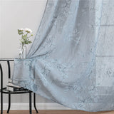 Qfdian valentines day gifts for her Lily Sheer Curtains for Living Room Bedroom Kitchen Window Treatment Flowers Voile Elegant Tulle Drapes Home Decoration