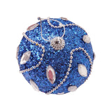 Qfdian valentines day decorations for the home hot sale new  8CM flower Wreath Decoration Christmas Home Decor Christmas Rhinestone Glitter Baubles Ball Xmas Tree Ornament #66