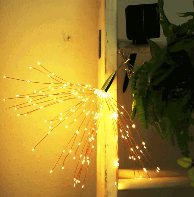 Qfdian Party decoration Party gifts hot sale new LED Solar Light String Outdoor Waterproof Garden Lawn Solar Dandelion Lights Christmas Wedding Fairy Garland Decoration