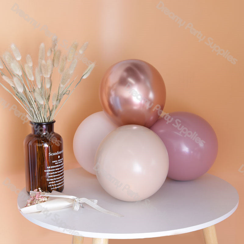 qfdian DIY Doubled Cream Peach Apricot Balloons Garland Retro Pink Ballon Kit Rose Gold Globos Wedding Birthday Baby Shower Party Decor