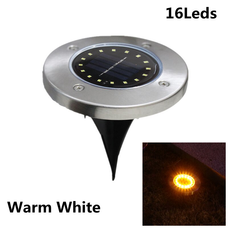 Qfdian home decor Solar Ground Lights 8/16 LED Solar Garden Light Waterproof Solar Led Light Outdoor Landscape Lights Lawn Yard Street Solar Lamp