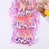 Party Backdrop laser Curtains Glitter Gold Tinsel Fringe Foil Curtain Birthday Wedding Decoration Adult Anniversar
