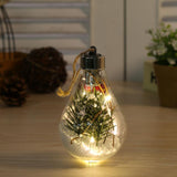 Qfdian Transparent Christmas Bulb Balls Ornaments Bauble Xmas Trees Pendant Hanging Ball Mall Home Party Prop For Christmas Decorations