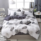 3/4pcs Cartoon Bedding Set Feather Duvet Cover Set Quilt Cover Bed Sheet Pillowcases Kit for Single Twin Double Queen King Bed