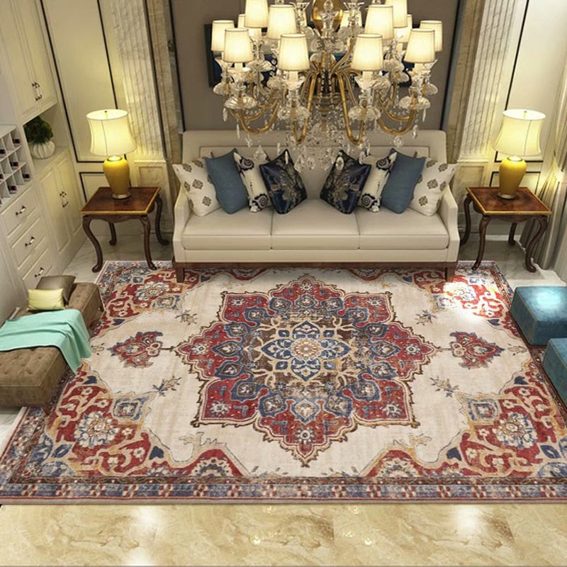 Qfdian home decor hot sale new High Quality Turkey Big Carpets for Living Room Home Non-slip Waterproof Geometric Large Area Rugs for Bedroom Parlor Floor Mat