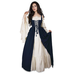 Qfdian S-6XL Medieval Punk Dress Cosplay Halloween Costumes Women Palace Carnival Party Disguise Princess Female Victorian Vestido Robe