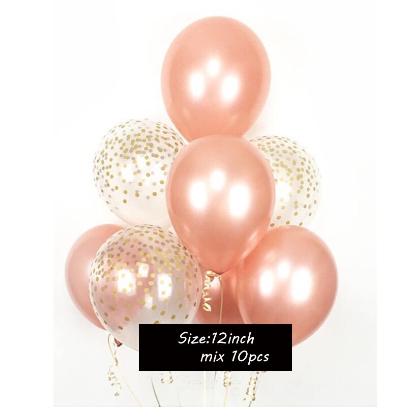 Qfdian Party gifts Party decoration hot sale new  hot sale new Rose Gold Themed Birthday Party Decorations Champagne Bottle Birthday Number Heart Foil Balloons Adult Party Air Helium Globos