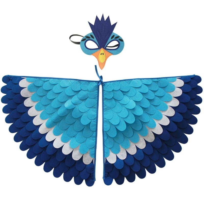 Qfdian halloween decorations halloween costumes halloween gift Kids Animal Costume Birds Felt Wings Fun Cosplay Halloween Costumes Butterfly Wing