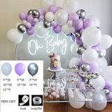 Qfdian Party gifts Party decoration hot sale new 100Pcs Pastel Balloon Garland Arch Kit Purple Balloons Birthday Wedding Bridal Baby Shower Anniversary Party Decoration Supplies