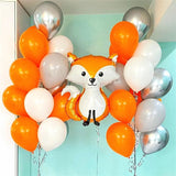 Qfdian Party decoration 1 set Jungle Safari Birthday Party Decorations Balloons Cartoon Animal Fox Foil Ballons Kids Anniversaire Supplies Baby Shower