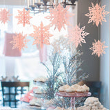 Qfdian Christmas Merry Christmas Decorations for Home 6Pcs Snowflake Christmas Ornament  Xmas Gift New Year Natal Christmas Tree Decor