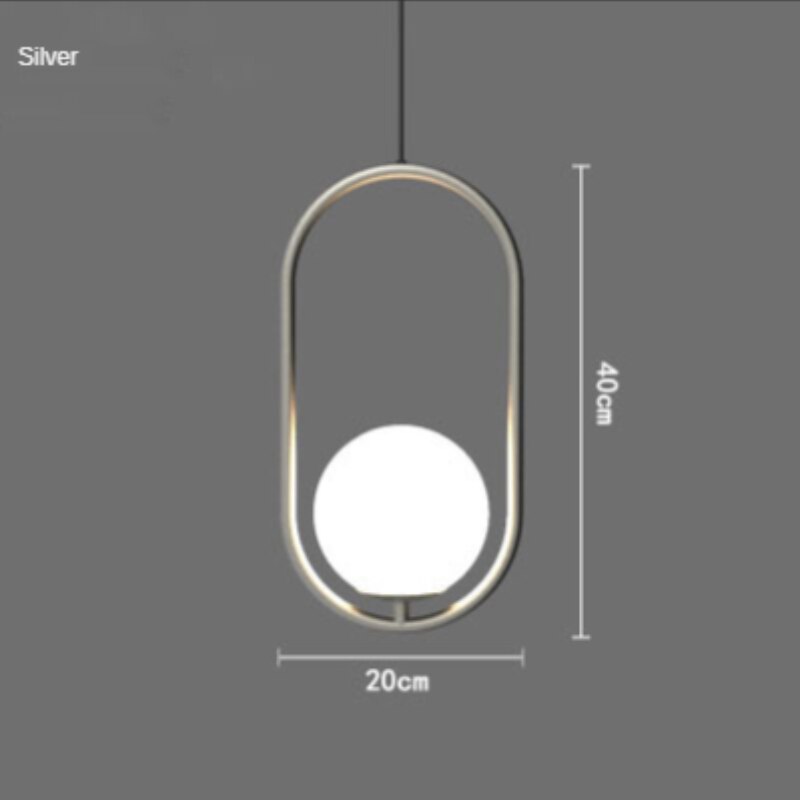 Modern LED Luxury Glass Ball Pendant Light Lighting for Living Dining Room Bedroom Hallway Ceiling Hanging Lamp Home Decoration