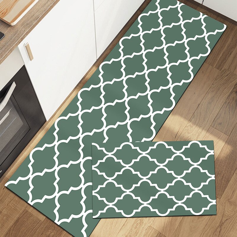 Qfdian Long Kitchen Mat Non Slip Floor Mat Water Absorbent Bath Rugs Entrance Doormat Washable Hallway Living Room Bedroom Carpets