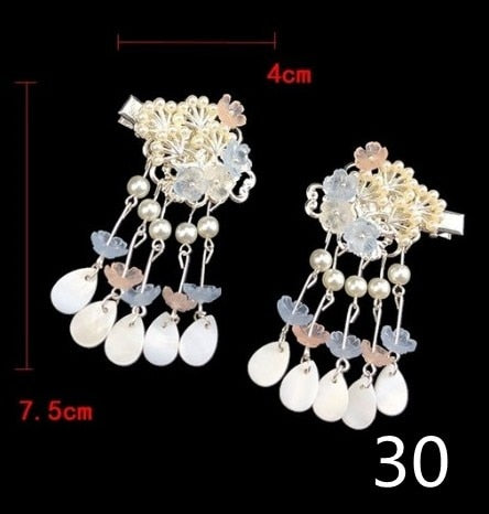 Qfdian gifts for women hot sale new HANFU 1set Vintage Chinese Traditional hanfu Butterfly Hairpin Classic Retro Hair Stick Fashion Women Elegant Hair Pin Accessories