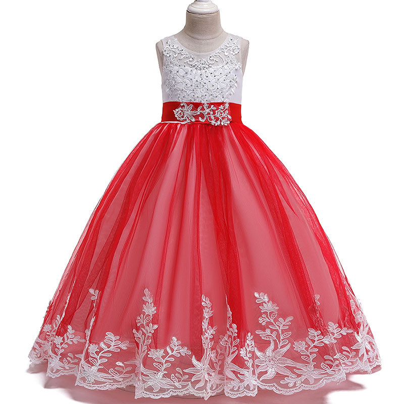 Qfdian Party gifts Elegant Christmas Princess summer Dress 6-14 Years Kids Dresses For Girls New Year Party Costume Communion Children Clothes