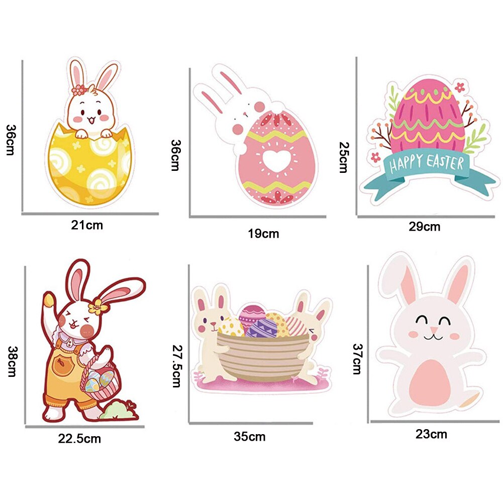 Qfdian easter decorations clearance Easter Yard Signs Outdoor Decorations, Easter Yard Stakes Easter Yard Sign Outdoor Easter Bunny Egg Chick Yard Signs with Stakes