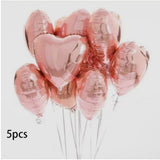 Qfdian Party gifts Party decoration hot sale new  hot sale new Rose Gold Themed Birthday Party Decorations Champagne Bottle Birthday Number Heart Foil Balloons Adult Party Air Helium Globos