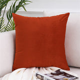 Qfdian Cozy apartment aesthetic valentines day decoration Solid Color Velvet Pillowcases Soft Cushion Covers Square Decorative Pillows For Sofa Bed Car Home Throw Pillow Christmas Gift
