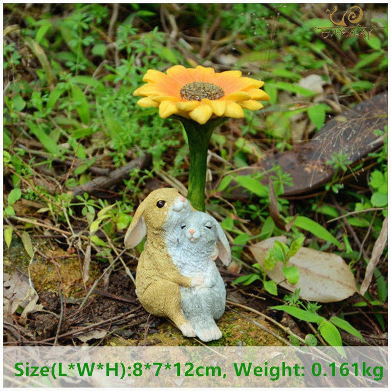 Qfdian decorations clearance Everyday Collection Easter Decorations for Home Cute Rabbit Figurines Miniature Tabletop Ornaments Fairy Garden Thanksgiving