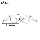 Qfdian easter gifts Bohemian Vintage Earrings Jewelry Leaf Geometric Round Stud Earrings for Women Simple Bar Leaf Earing Ear Climber Girls