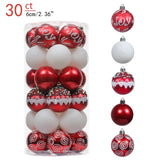 Qfdian  30pcs 6cm Christmas Tree Decor Balls Glitter Blue Gold Plating Hanging Pendants Ball For Home New Year Ornament