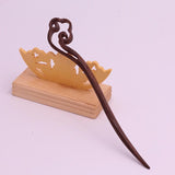 Qfdian gifts for women hot sale new HANFU Traditional Hair Sticks Chinese Hair Clips Hairpins Carved Wooden Hair Fork Vintage Chop Stick Headwear For Women Jewelry