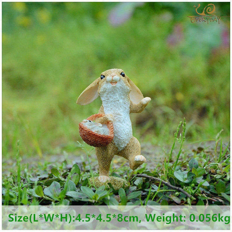 Qfdian decorations clearance Everyday Collection Easter Decorations for Home Cute Rabbit Figurines Miniature Tabletop Ornaments Fairy Garden Thanksgiving