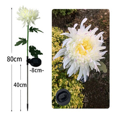 Qfdian valentines day gifts for her Outdoor Solar Lights Waterproof Solar Light Chrysanthemum Garden Light Lawn Decorative Flower Lamp Christmas Lights Solar Lamp