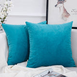Qfdian Cozy apartment aesthetic valentines day decoration Solid Color Velvet Pillowcases Soft Cushion Covers Square Decorative Pillows For Sofa Bed Car Home Throw Pillow Christmas Gift