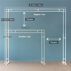 Qfdian wedding decorations hot sale new Wedding Arch Upgrade Stable Double Tube Flexible Retractable Freely Adjustable Size 6.56ft~9.8ft Arch Flower Stand Decor