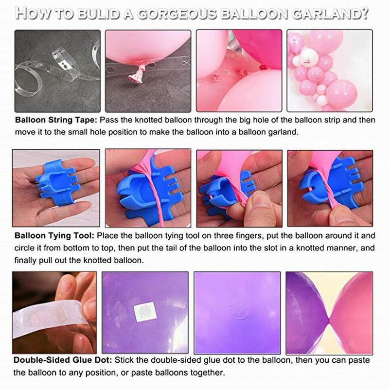 Qfdian 122Pcs Baby Shower Party Balloon Garland Kit Set Pink Blue Globos Arch Gold Star Balloons Baby Gender Reveal Party Decors