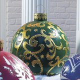 Qfdian Christmas decor ideas 60cm Christmas Balls Christmas Tree Decorations Christmas Gift Xmas Hristmas Decorations for Home Outdoor PVC Inflatable Toys