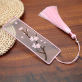 Qfdian gifts for women hot sale new Bookmarks Cross-stitch Plum Blossom Diy Embroidery Peace and Blessing Pouch Stitch for Needlework Needle Minder Organizer Craft