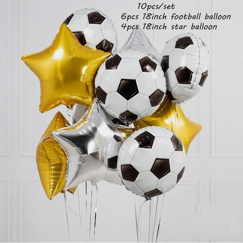 Qfdian Party decoration hot sale new Golden Trophy 18inch Football Star Foil Balloons Boy Man Birthday Party Decor Sports Games Air Balls Globos Baby Shower Supplies